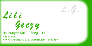 lili geczy business card