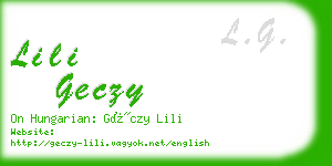 lili geczy business card